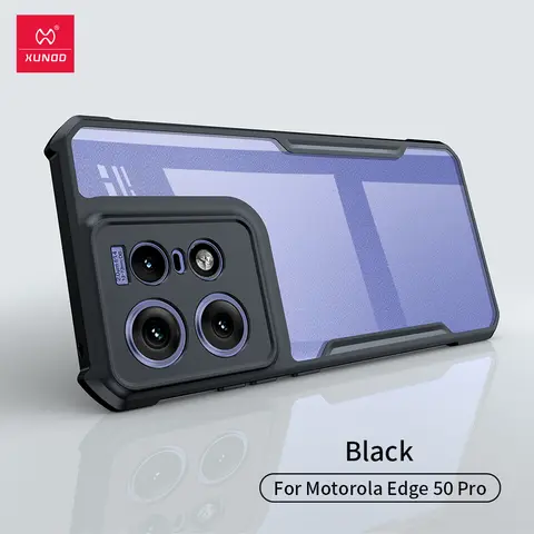 Motorola Edge 50 Pro 에어백 충격 방지 쉘 카메라 보호용 Xundd 케이스 TPU & PC 뒷면 투명 긁힘 방지 전화 커버