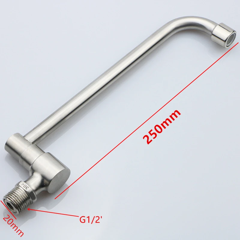 SUS304 Stainless Steel Kitchen Faucets Semi-Automatic Tap Switch Kitchen Stove In Hotel Single Cold Water Taps