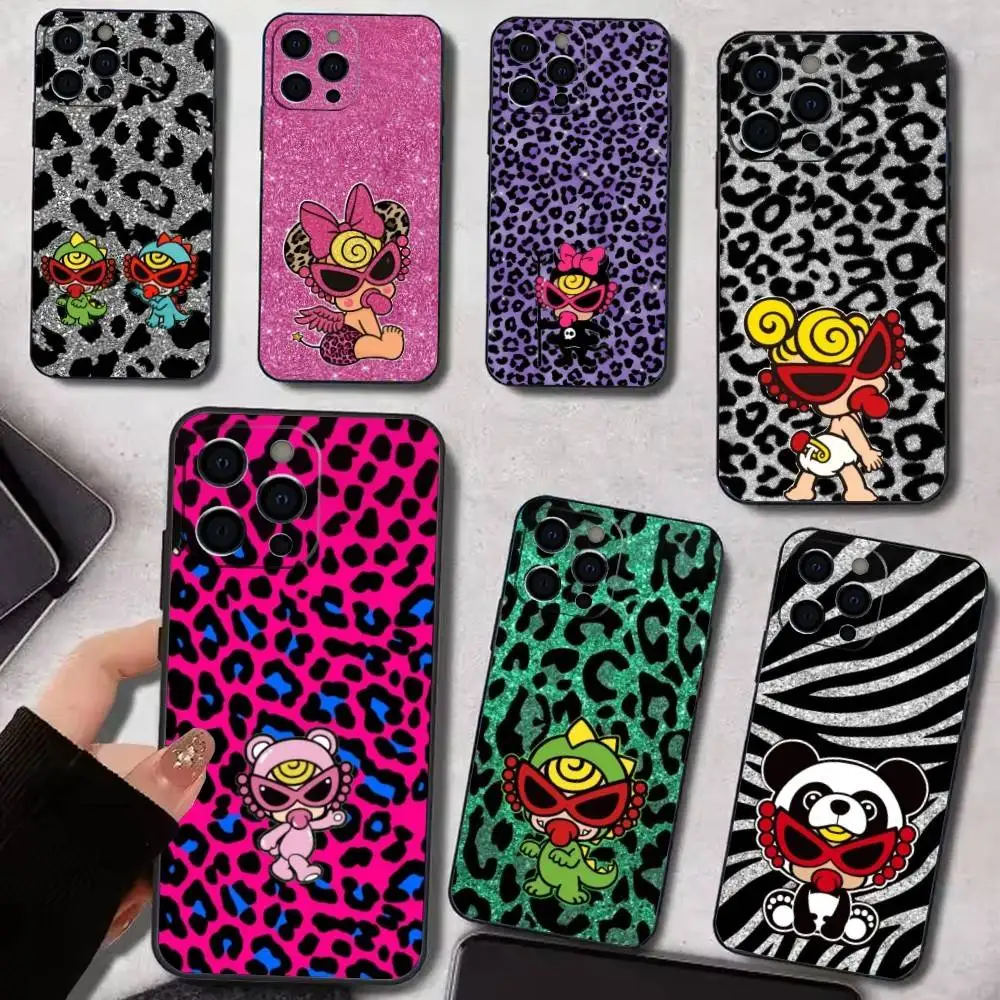 حافظة هاتف H-Hysteric M-Mini لهاتف iPhone17,16,15,14,13,12,11 Plus، Pro Max غطاء أسود ناعم #1