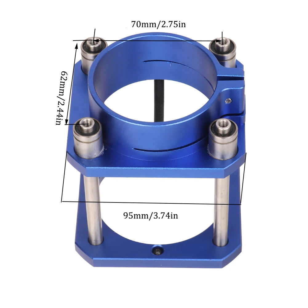 Imagem -02 - Elevador de Router de Alumínio para Madeira Placa de Inserção de Mesa Base de Elevação para Router de Madeira Ferramenta Workbenche Motores 65 mm de Diâmetro