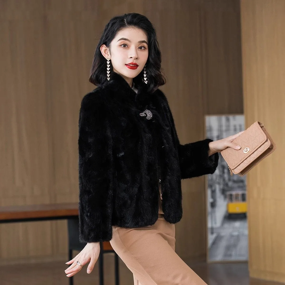 Hot-selling Fashion New Mink Fur Jacket Women Autumn Winter Real Mink Fur Coat High Quality Genuine Fur Short Street Clothing