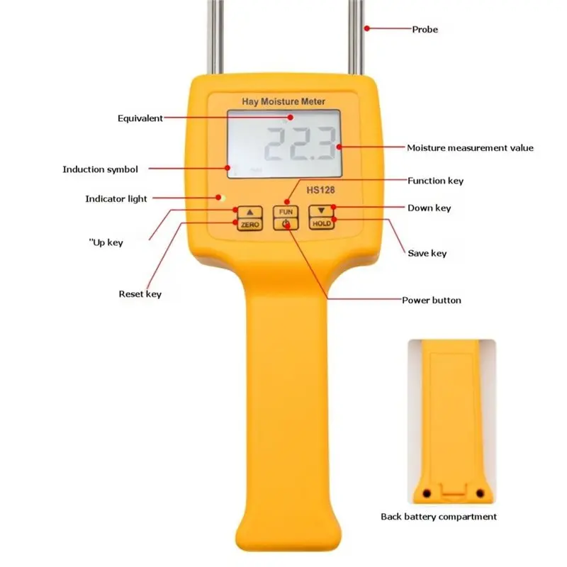 AT51-HS128 Hay Moisture Meter For Agriculture Farm