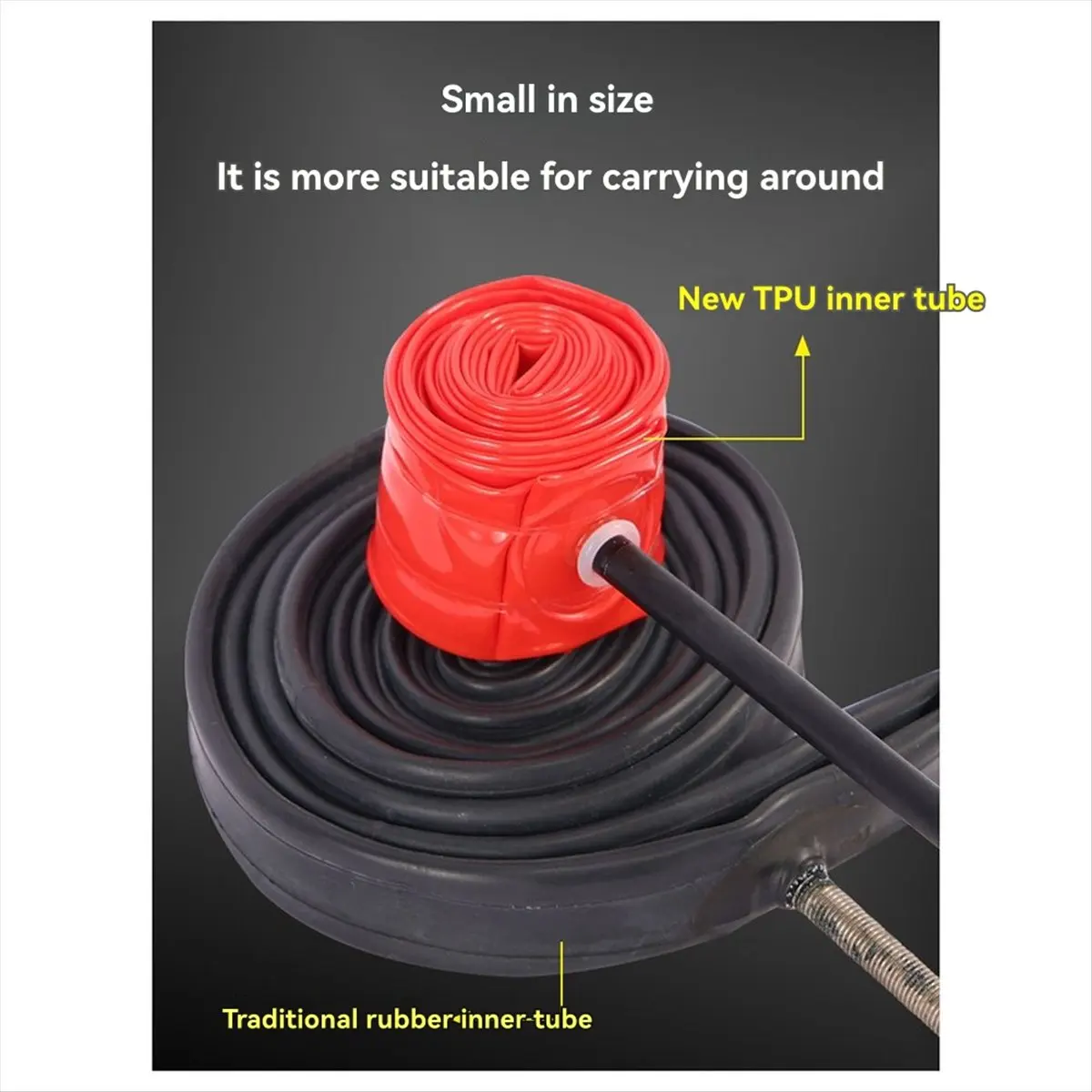 T34C  TPU Inner Tube for 700C Gravel Road Bikes Compatible with 700x35-50C Tires MTB 29x1.5-1.95 45MM view 6
