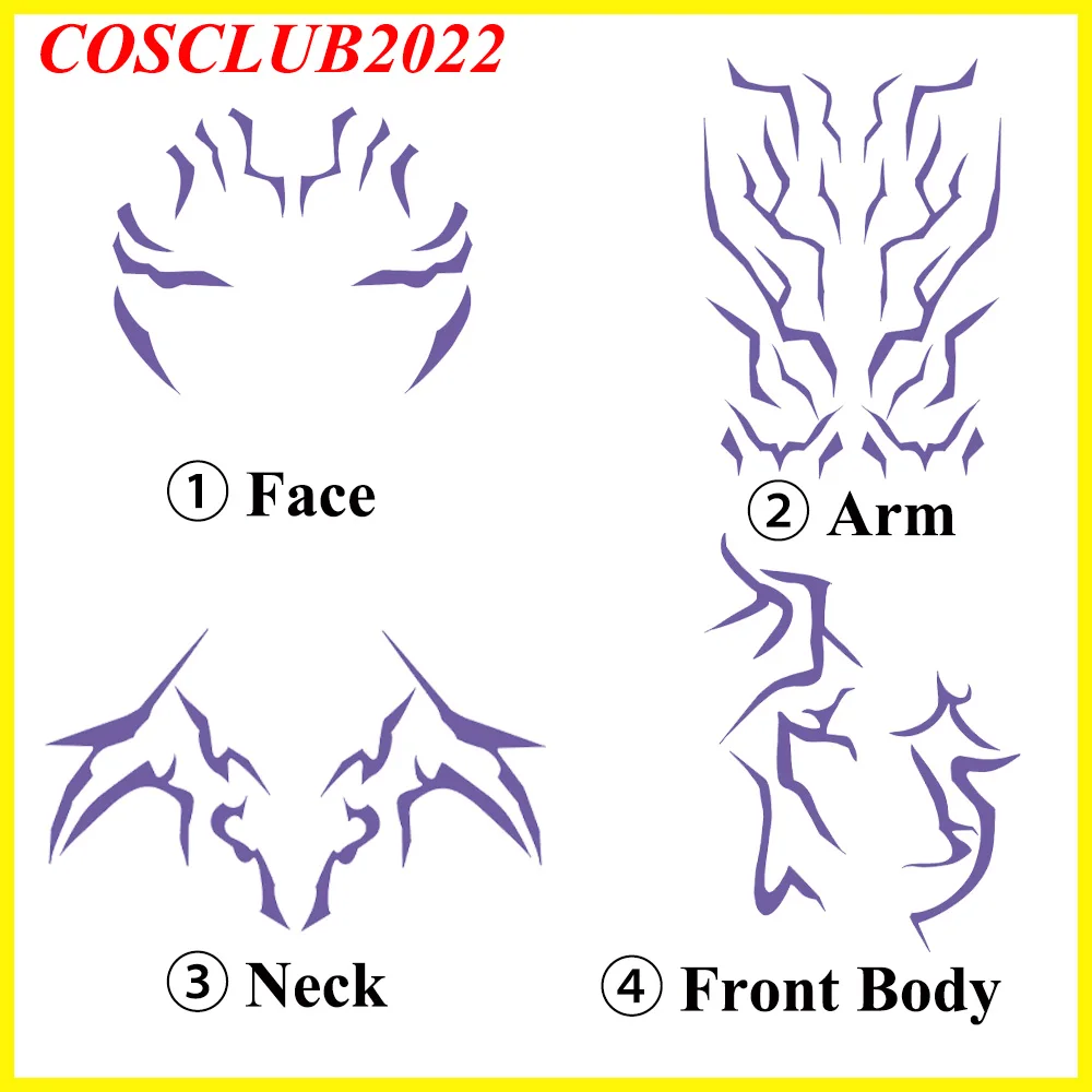 

Группа Девушки Демоны Руми Косплей Фиолетовая Татуировка Наклейка Временная Татуировка Мультфильм Охотники Костюм Аксессуары Хэллоуин Костюм Реквизит