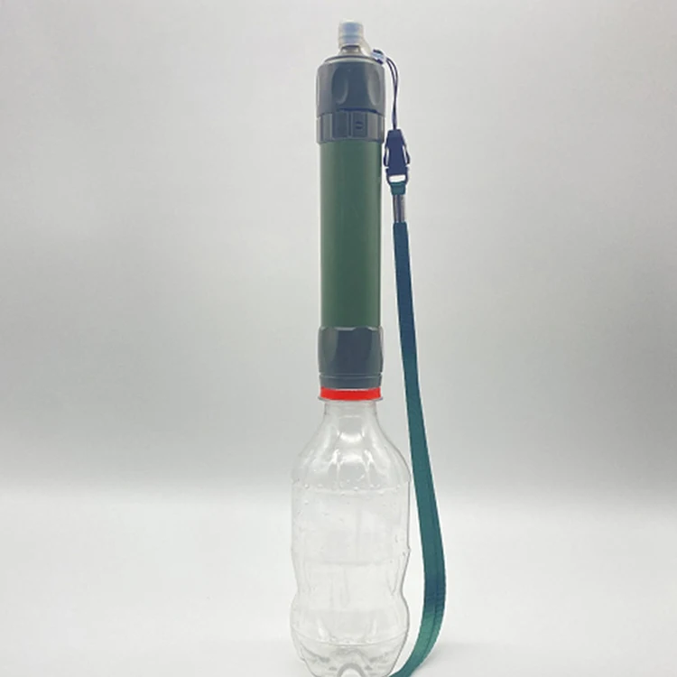 屋外ミニ浄水ストロー キャンプ浄化 ポータブルハイキング浄水器 緊急用品 飲料水用浄水器