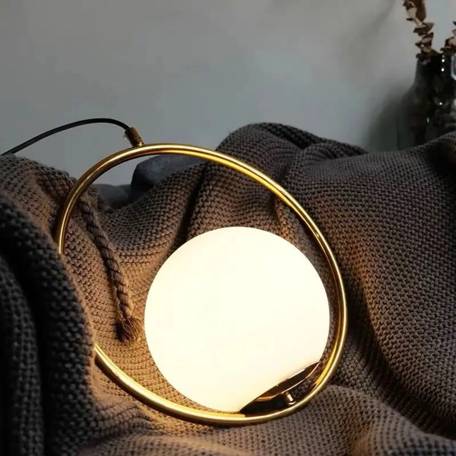 Nordic Circular Hanging Light Chandelier, Pingente de teto para quarto, Restaurante, Contador do hotel, Novo