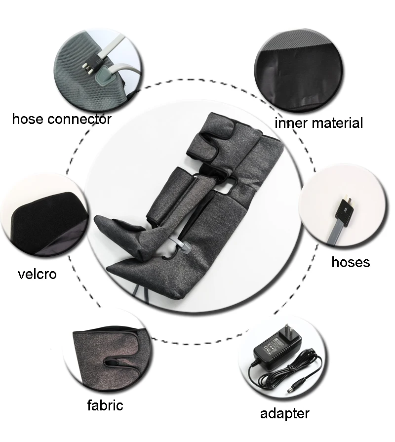 Leg Massager For Circulation, Foot And Calf Massager Air Compression Leg And Thigh Wraps Massage Boots Pressotherapy Machine