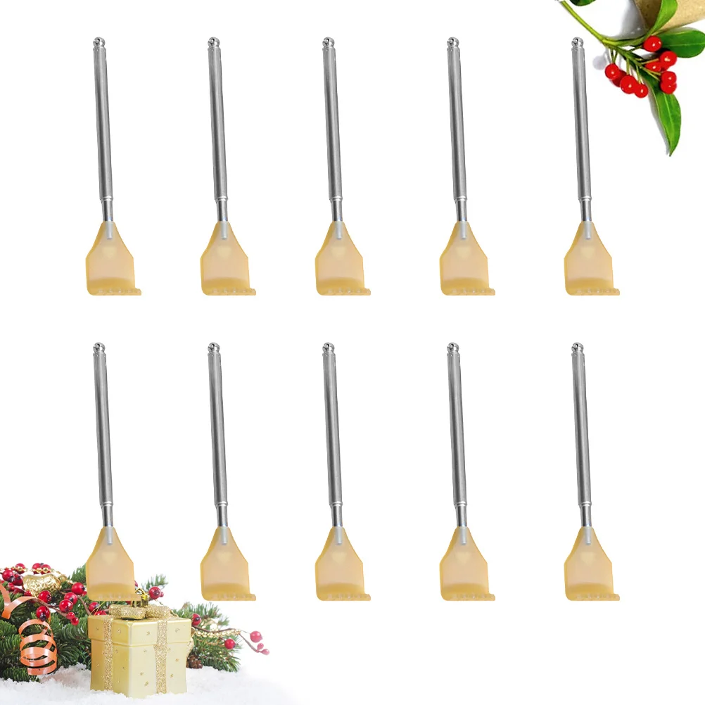 

10Pcs Plastic Handle Scratcher Durable Stainless Steel Back Scratcher Adjustable Extendable Simple Practical Back Massager