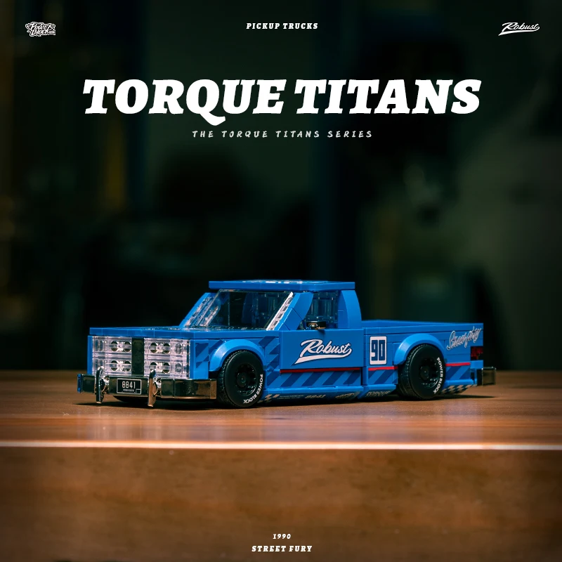 Techniced MOC Retro Pickup Truck Building Blocks Classic Speed Car Model Decorazione del desktop Puzzle in mattoni Giocattoli Regalo per il regalo del capretto