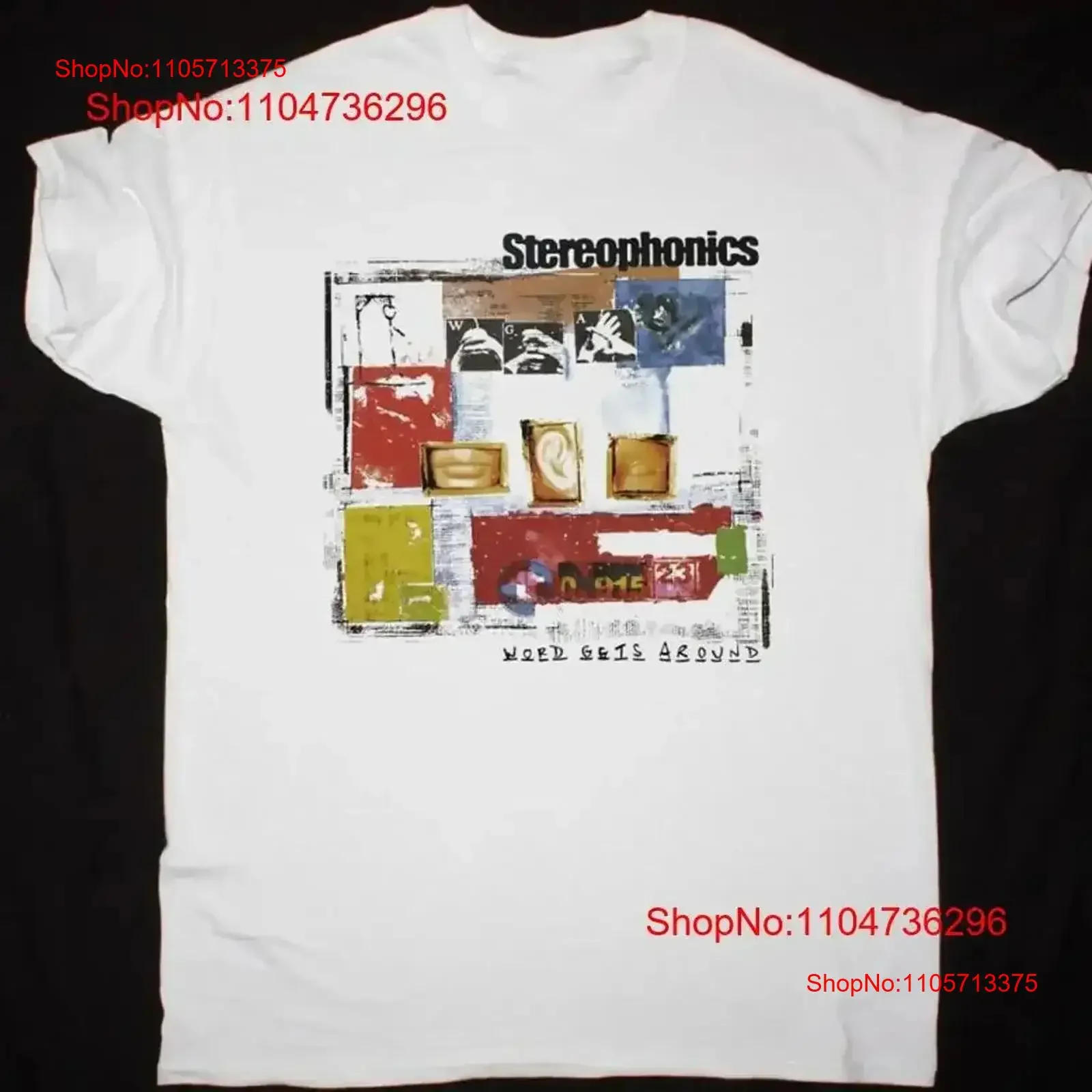VTG Stereophonics BAND white T shirt short sleeve All sizes XY563 vintage Washed fashion Versatile Comfortable Soft vintage