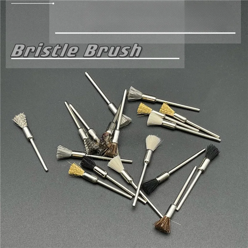 10PCS Polishing Wheels Bristle Steel Brass Wire Pen Shape Brushes Jewelry Abrasive BrushAccessories For Rotary Tools
