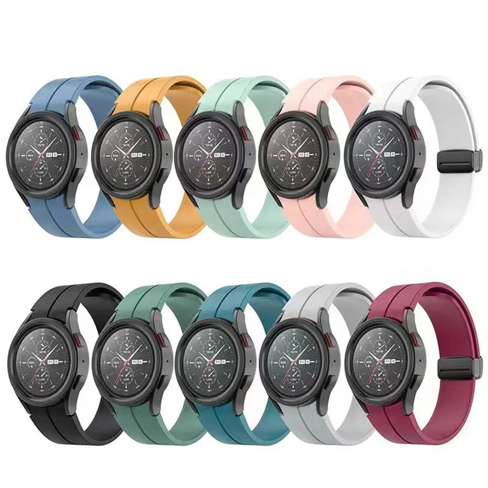 BEHUA 20 มม.สําหรับ Samsung Watch 5 Pro สําหรับ Galaxy 6 6 Classic Smartwatch สร้อยข้อมือ pin Correa เข็มขัดอุปกรณ์เสริม