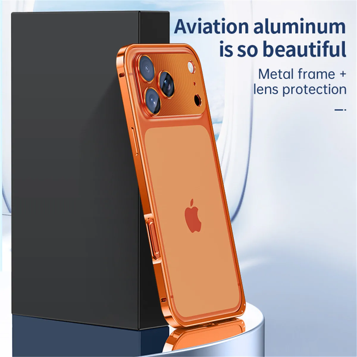 Wytrzymała obudowa z metalu ze stopu aluminium do iPhone'a 17 Pro Max 16 15 14 13, metalowa osłona obiektywu, szkło ochronne, odprowadzanie ciepła. — zdjęcie produktu 3