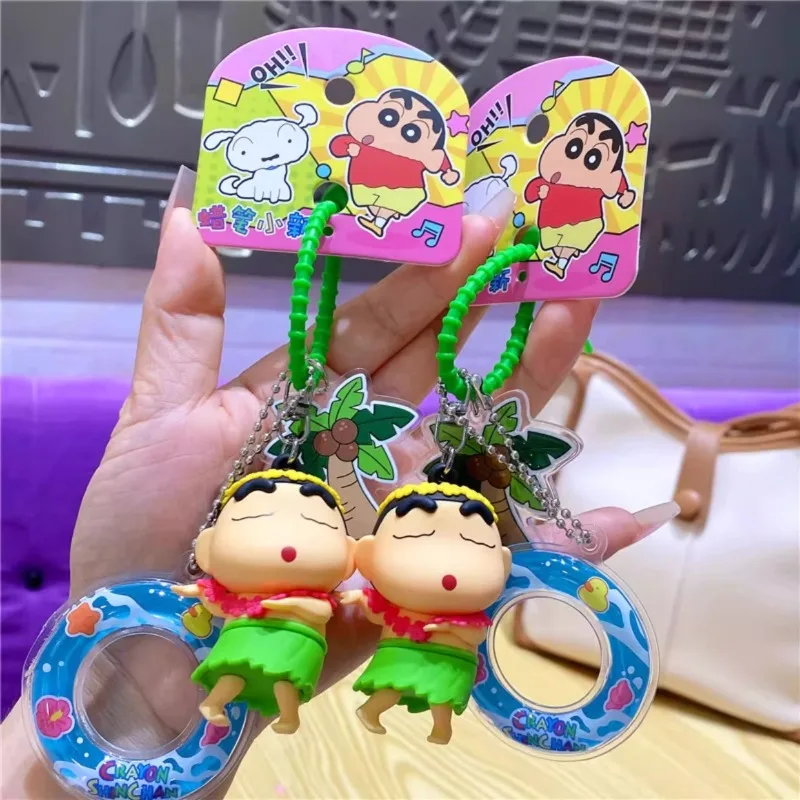 2025 جديد لطيف تلوين قليلا جديد الصيف عوامة للسباحة دمية المفاتيح قلادة زوجين حقيبة فتاة معلقة هدية الاطفال أنيمي اللعب