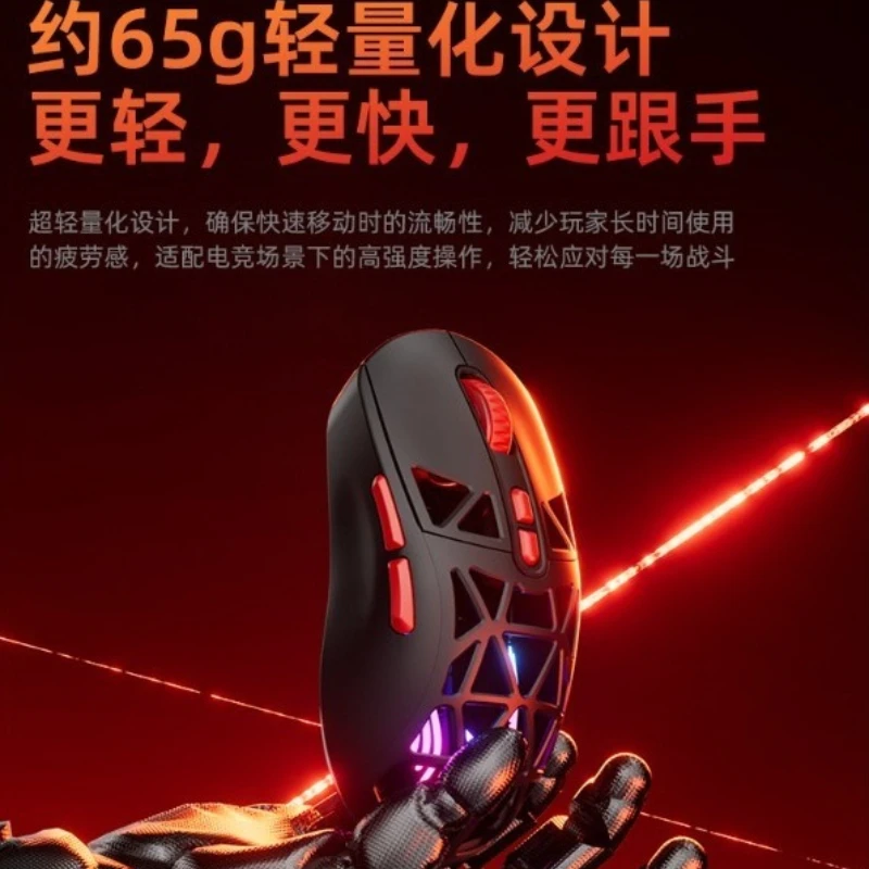 

TAIDU TSG809 Wireless Tri-mode Mouse Long Battery Life TTC Bluetooth Lightweight Hollow E-sports Gaming Mouse Laptop Accessories