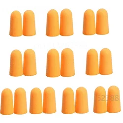 MOONBIFFY 10Pairs Soft Orange Foam Ear Plugs Tapered Travel Sleep Noise Prevention Earplugs Noise Reduction for Travel Sleeping
