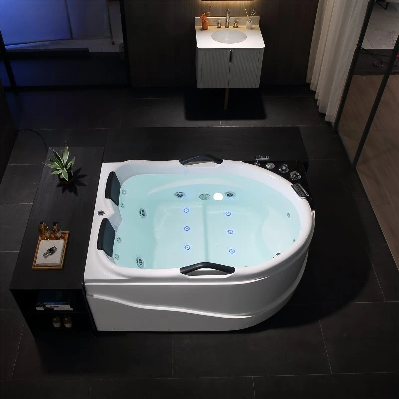 Custom Luxury Large Space Couple Plunge Spa Tub, Spacious Deep Soaking Bathtub for Villa Romantic Relaxation