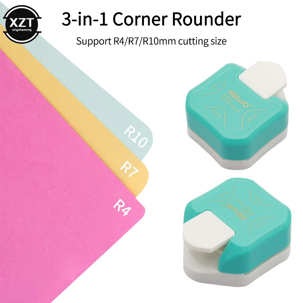 1Pcs Corner Rounder Mini Corner Trimmer Punch R4/R7/R10mm Round Corner DIY Paper Card Photo Planner Cutting Supplies