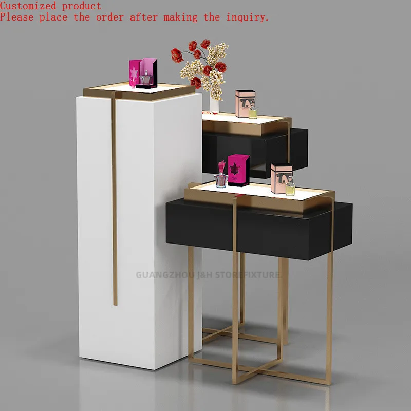 

Professional Acrylic Makeup Display Racks Perfume Store Kiosk showcase Cosmetic Store Display Fixtures Cosmetic Display Stand