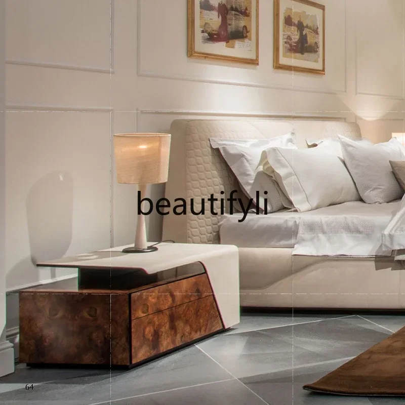 

Smt14 New Solid wood simple Nordic master bedroom modern bedside table s 14