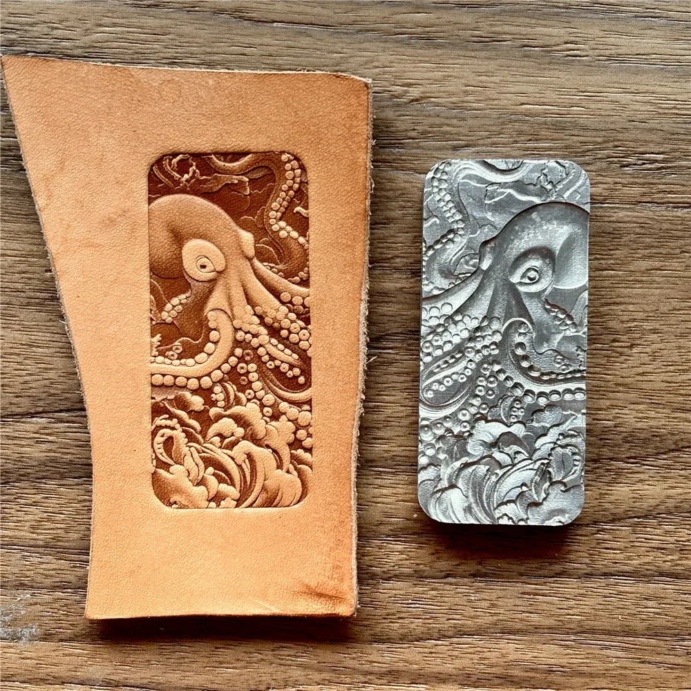 

Octopus Pattern Leather Concavo-convex Mold Metal Stamping Tool Leathercraft Carving 3D Shaping Stamper Cold Pressing