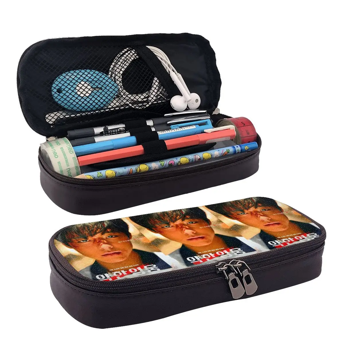 Weak Hero Class Kdrama Leather Pencil Case for Kids School Pen Box Pencil Bag Stationery Supplies Pen Holder Bag