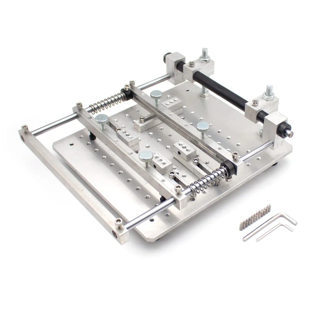 PCB Stencil Solder Paste Printer For SMT Assembly Solder Paste Printing Aluminum Alloy Manual Screen Printing Table Equipment