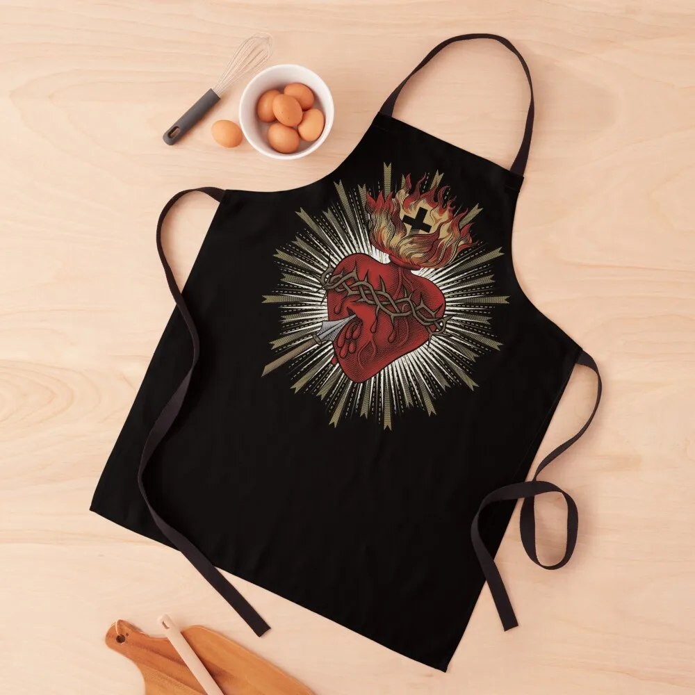 Sacred Heart of Jesus Christ Apron men's barbecue Kitchen And Home Items New year's For Cooking Apron