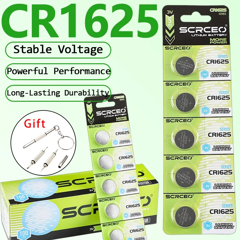 

CR1625 DL1625 1.5V Lithium Manganese Dioxide Button Cell - Suitable for Calculators Watches Toys Remote Control