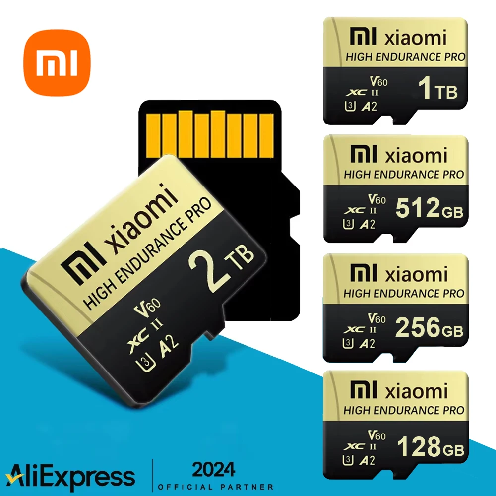 Xiaomi High Speed SD Card Class 10 TF Flash Card 128GB 512GB Micro Memory Card 2TB For Phone Speaker HD For Honor Phone Computer
