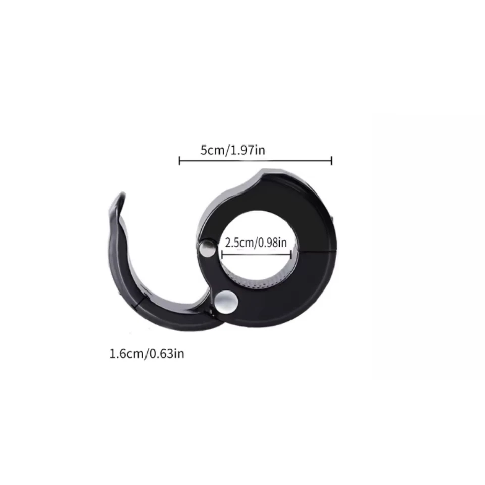1pc Motorcycle Scooter Aluminum Alloy Handlebar Hook Punch-Free Helmet & Bag Hanging Holder Universal Easy Install Cycling view 4