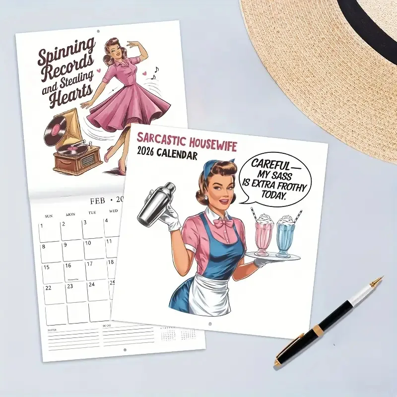 

Funny2026Родовой календарь — 1950 Иллилюстрация Женского главного Боготеца в стиле ретро эпохи