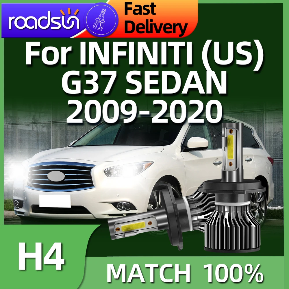 

Roadsun Car LED Headlight H4 30000LM COB Chips Light For INFINITI (US) G37 SEDAN 2009 2010 2011 2012 2013 2014 2015 2016-2020