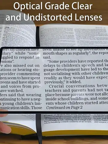 Full Page Large Sheet Magnifier Magnifying Glass Reading Aid Glass Page Magnifying Lens Reading Magnifier