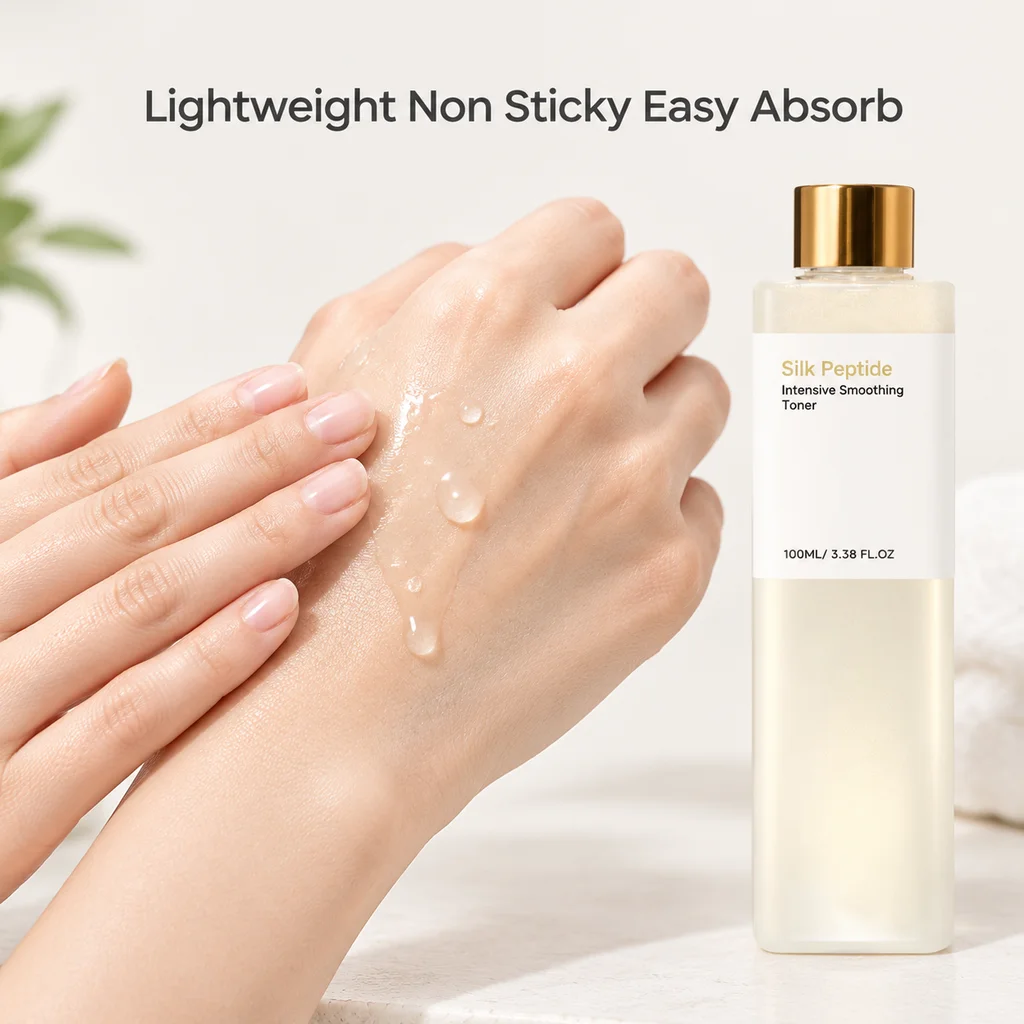 Silk Peptide EGF Toner Deep Hydrating Moisturizing Quick Absorb Non-greasy Smoothing Toner Facial Skin Care Product For All Ski