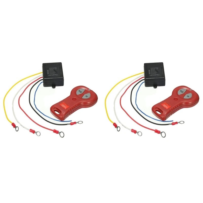 ABXN-2X Wireless Winch Remote Control Set 12V 24V Electric Winch Control System Handset Switch Controller For Jeep Off-Road