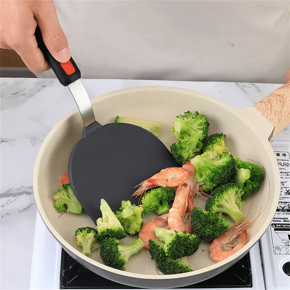Spring Steel Kitchenware Silicone Spatula Non-stick Modern Minimalist Round Handle Silicone Kitchen Tools Kitchenware Spatula