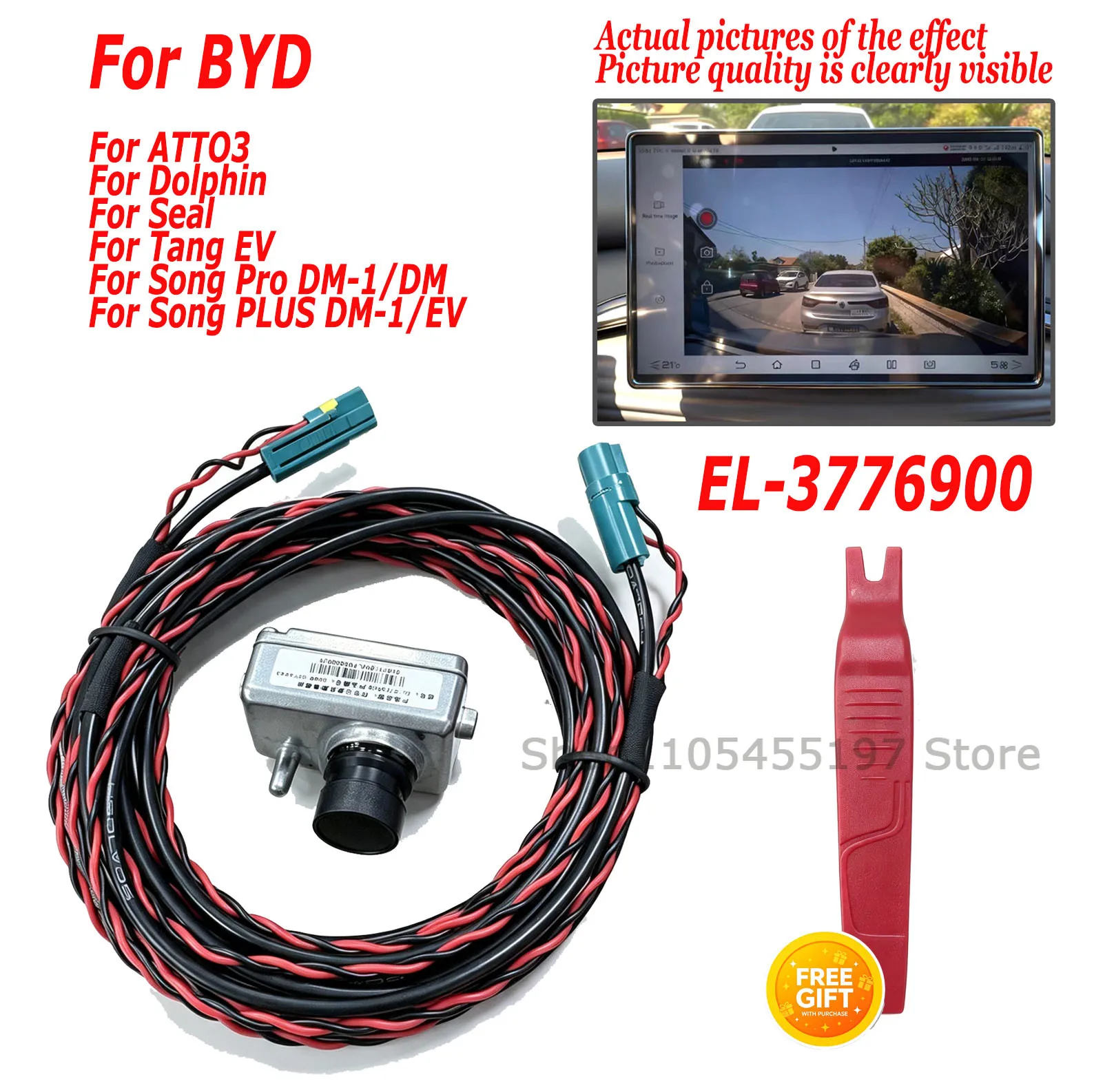 Accessoires de caméra automobile NOUVEAU EL-3776900 HCHQ-3776940 pour BYD Dolphin Seal Act 3 Atto 3 Yuan Song Tang EV DVR Dashcam ADAS GPS