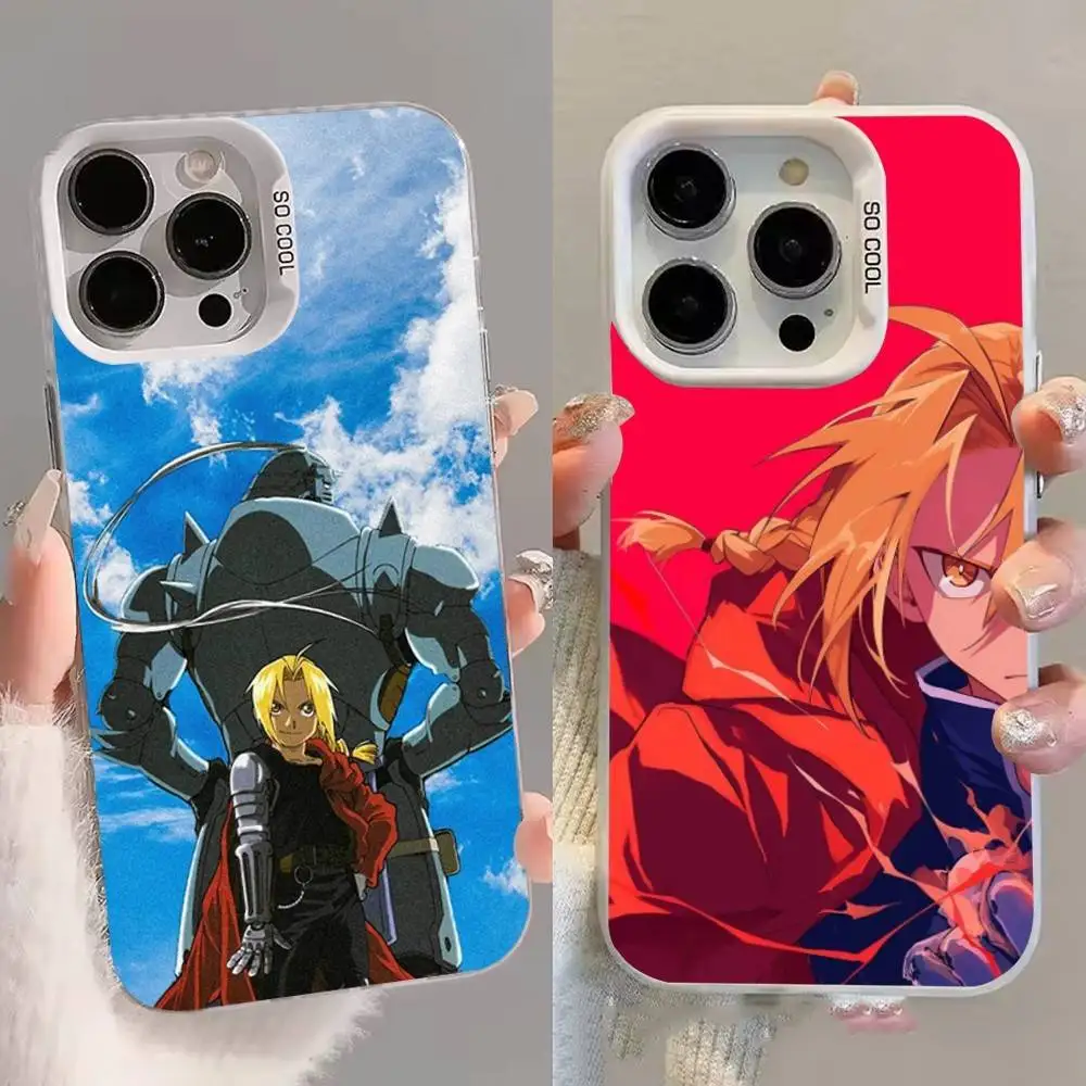 

Anime FULLMETAL ALCHEMIST Phone Case For iPhone 16,15,14,13,12,11,8,7,Pro,Max,Plus,Mini,XS,SE White Candy Matte Shockproof Cover