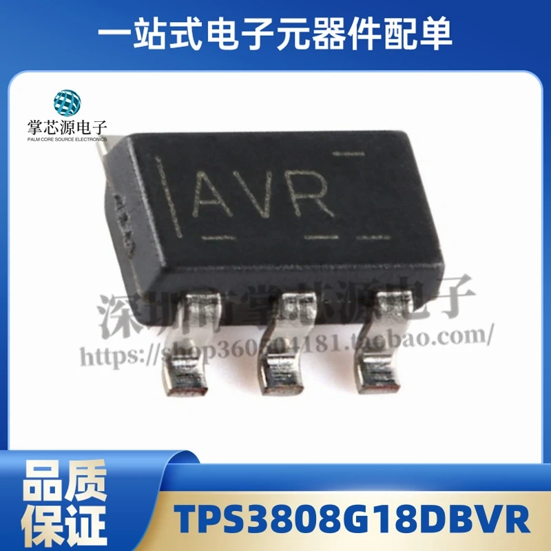 5PCS New Stock TPS3808G18DBVR Silkscreen AVR SMT SOT23-6 Monitor and Reset Chip