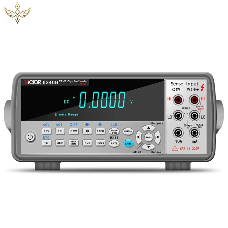 

VICTOR 8246B VFD DMM Digital Bench Type Multimeter DC AC True RMS Auto Range Power 3W 20Hz - 1KHz Bandwidth Capacitance 110MF