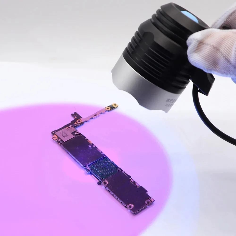 عكس الضوء USB قابلة للشحن المزدوج LED ضوء الأشعة فوق البنفسجية 10S علاج قناع اللحام الأخضر النفط مصباح يدوي قطع غيار أداة إصلاح