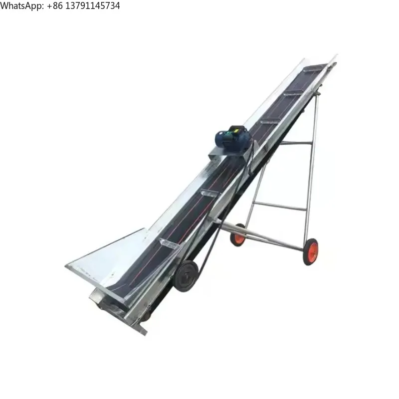 New style High quality Double chain Lifting Conveyor Belt Corn cob machine Thickened Movable Customizable