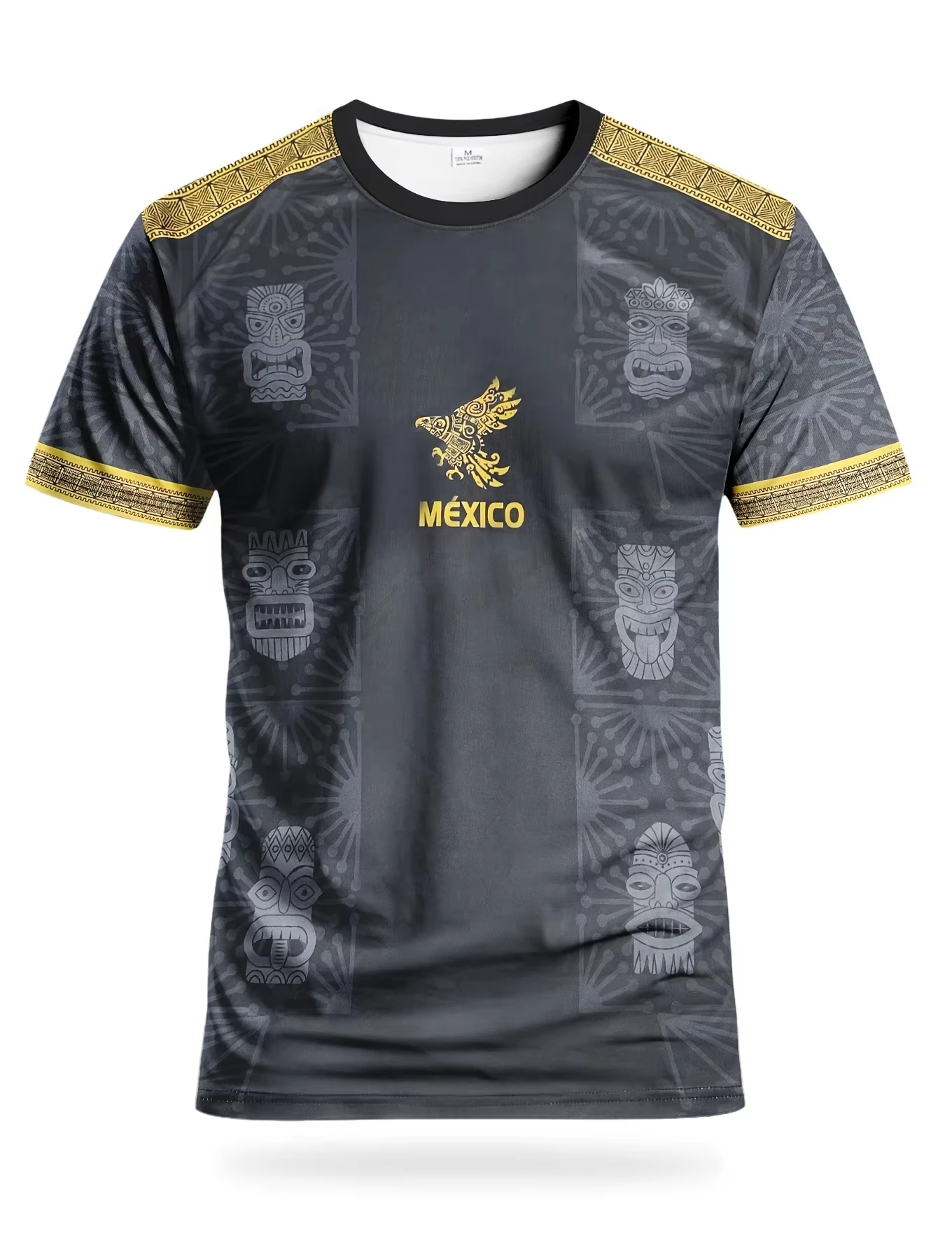 

Мужская футболка в мексиканском стиле для футбола: удобная и дышащая, подходит для матчей, тренировок и повседневной носки