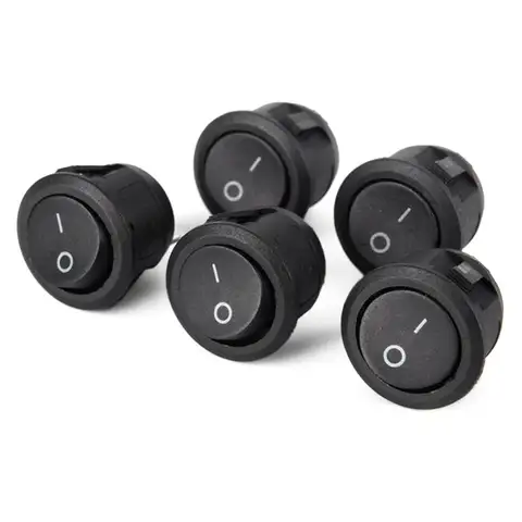 2 Pin SPST Push Button Switch ON/OFF Round Rocker Switch MINI Toggle Switch 12V 24V 20MM with Wires for Auto Car Boat RV
