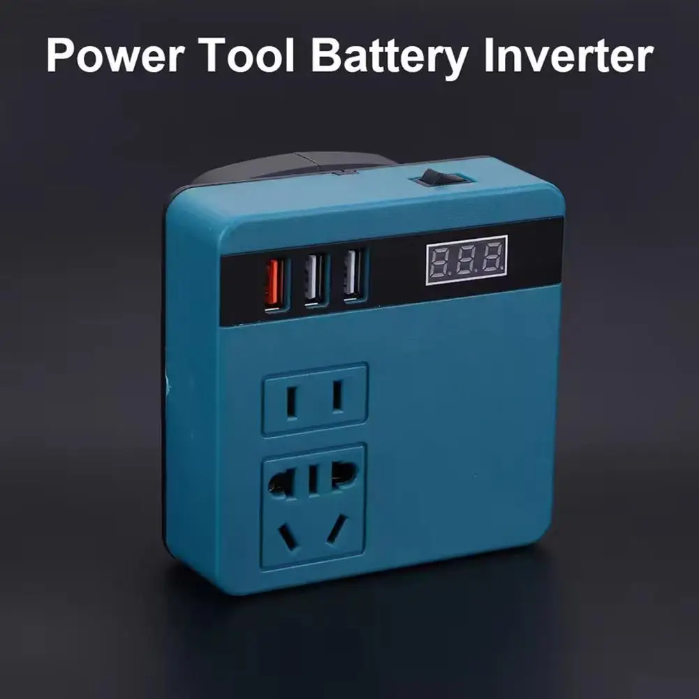 120W car Lithium battery inverter Portable DC 18V-21V To AC 220V High Power Power Converter Transformer Smart Inverter