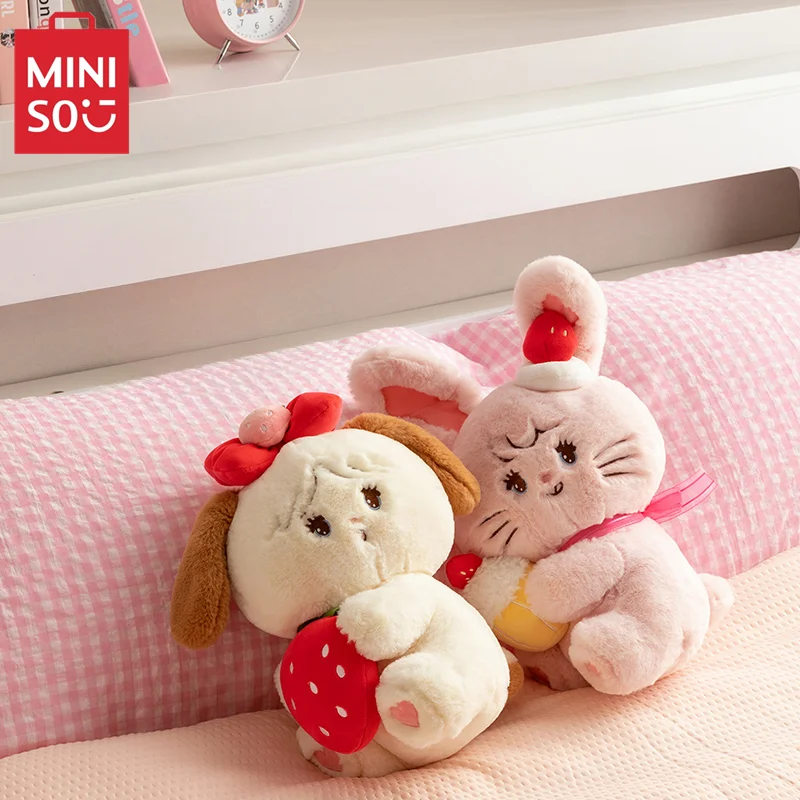 

MINISO MIKKO серия клубничный мяч Сидящая Кукла Kawaii Cammy Rabbit суфле мягкая подушка для щенка детская игрушка подарок на день рождения