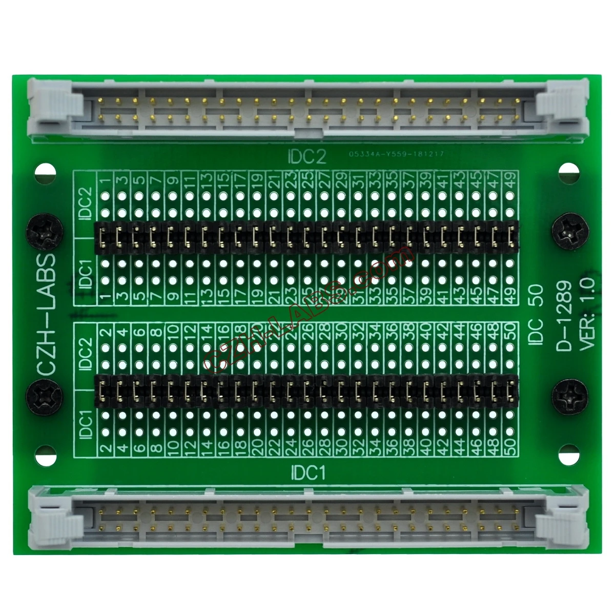 CZH-LABS DIN Rail Mount IDC50 2x25Pin 0.1