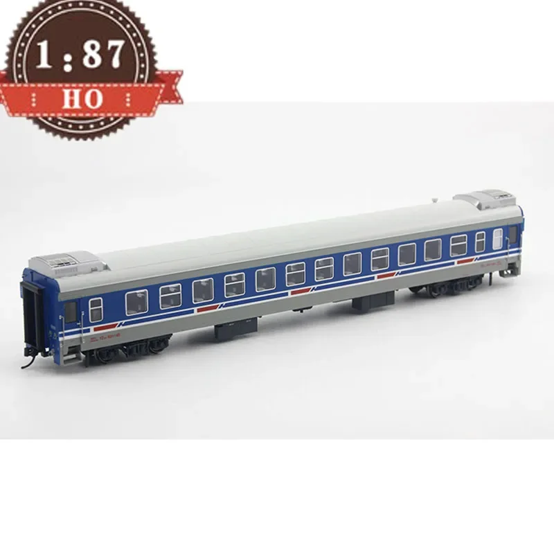 

Diecast HO 1/87 China YZ25G Blue Grey Railway Passenger Car Train Model Adult Classic Collection Static Display Souvenir Boy Toy