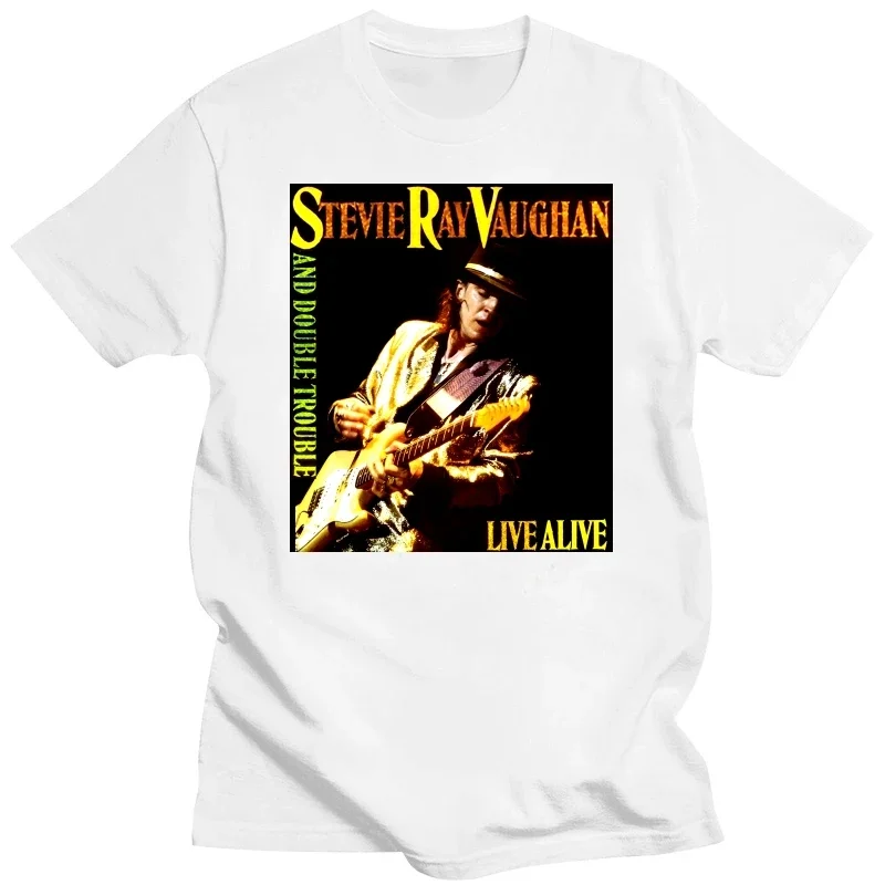 STEVIE RAY VAUGHN BLUES GUITAR CLASSIC VINTAGE ROCK CONCERT TOUR  Adult T-Shirt  oversized t shirt  men clothing  harajuku